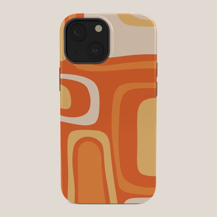 Palm Springs Mid Century Modern Abstract Pattern in Bright Orange Tangerine Tones iPhone Case Gallery Image 34