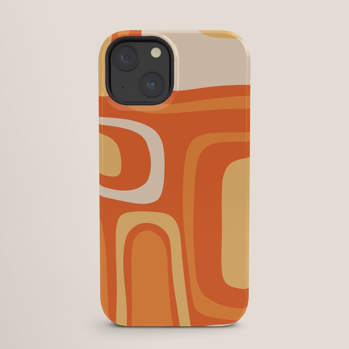 Palm Springs Mid Century Modern Abstract Pattern in Bright Orange Tangerine Tones iPhone Case Gallery Image 25