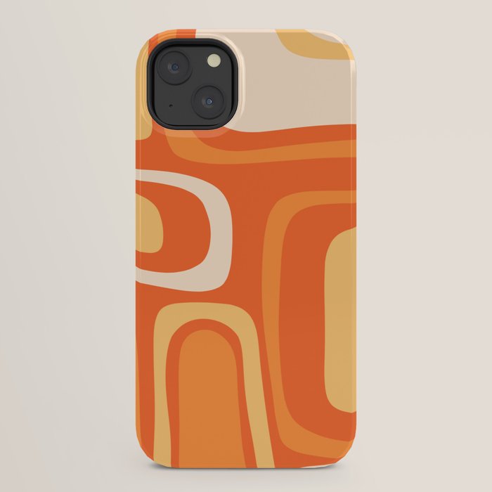 Palm Springs Mid Century Modern Abstract Pattern in Bright Orange Tangerine Tones iPhone Case Gallery Image 22