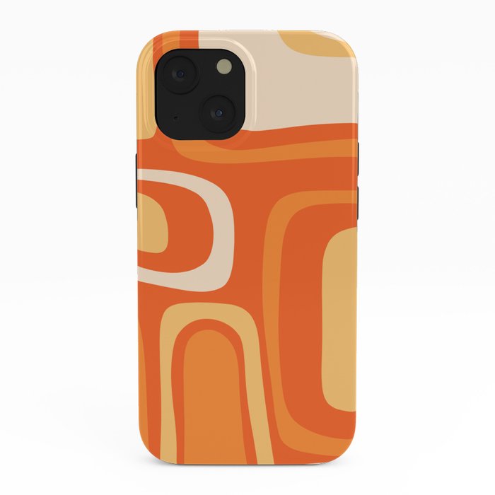 Palm Springs Mid Century Modern Abstract Pattern in Bright Orange Tangerine Tones iPhone Case Gallery Image 38