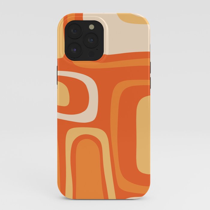 Palm Springs Mid Century Modern Abstract Pattern in Bright Orange Tangerine Tones iPhone Case Gallery Image 40