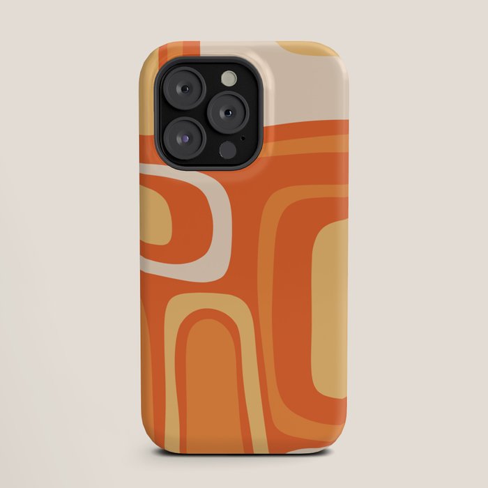 Palm Springs Mid Century Modern Abstract Pattern in Bright Orange Tangerine Tones iPhone Case Gallery Image 19