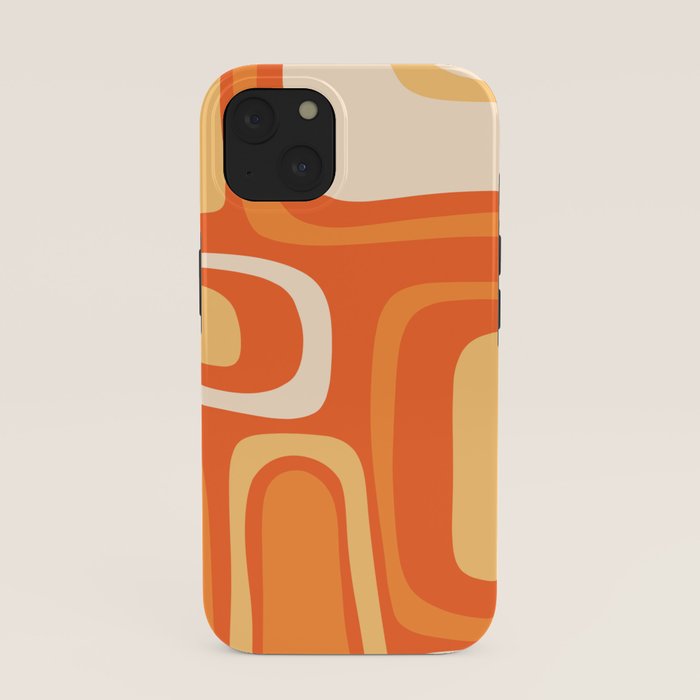 Palm Springs Mid Century Modern Abstract Pattern in Bright Orange Tangerine Tones iPhone Case Gallery Image 37