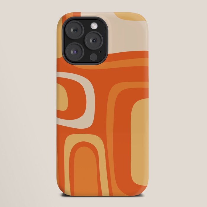Palm Springs Mid Century Modern Abstract Pattern in Bright Orange Tangerine Tones iPhone Case Gallery Image 20