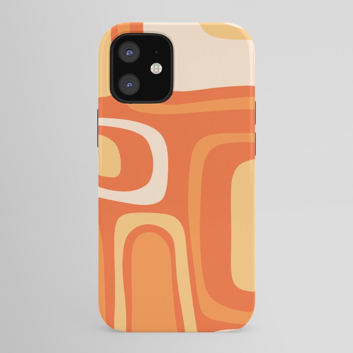 Palm Springs Mid Century Modern Abstract Pattern in Bright Orange Tangerine Tones iPhone Case Gallery Image 41
