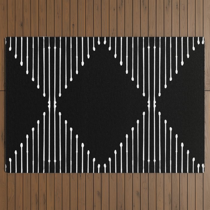 Geo (Black) Outdoor Rug Gallery Image 3