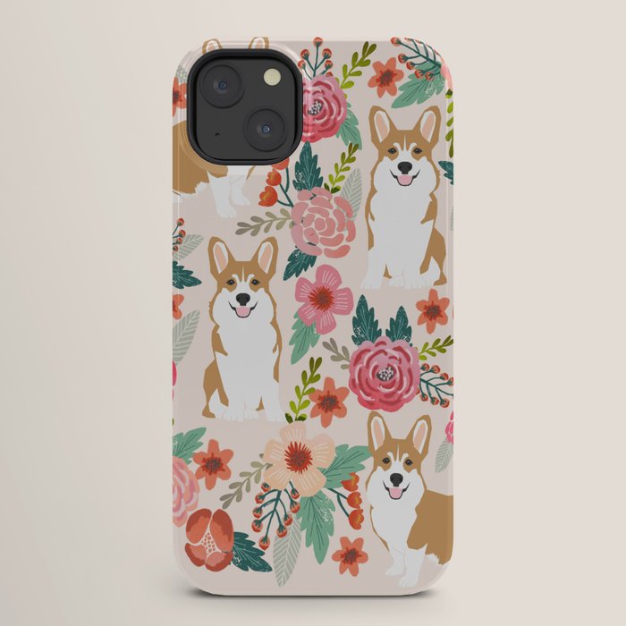 Corgi floral spring bloom flowers nature garden dog dog breeds corgis cute corgi puppies love iPhone Case Gallery Image 26