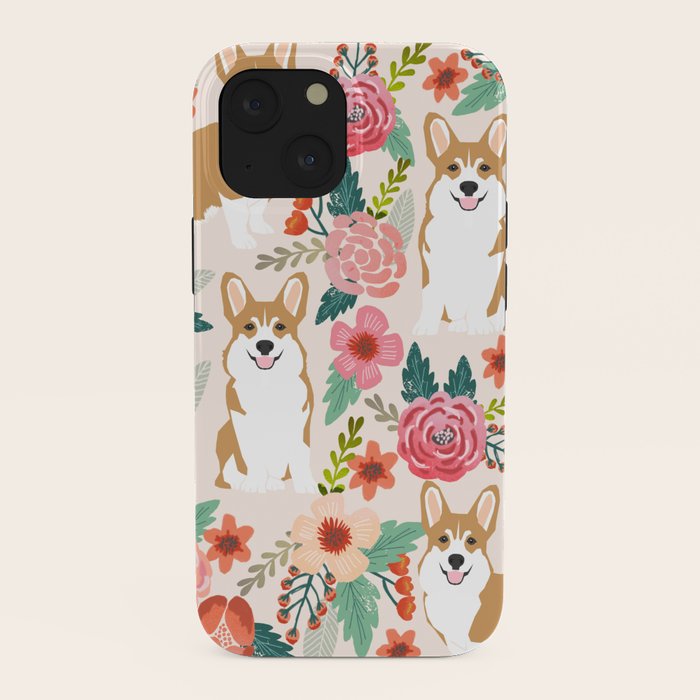 Corgi floral spring bloom flowers nature garden dog dog breeds corgis cute corgi puppies love iPhone Case Gallery Image 38