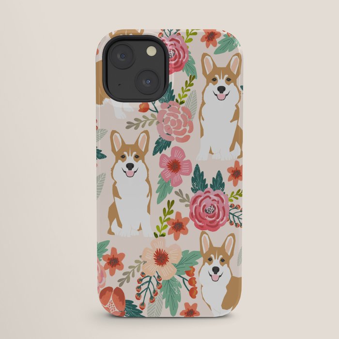 Corgi floral spring bloom flowers nature garden dog dog breeds corgis cute corgi puppies love iPhone Case Gallery Image 25
