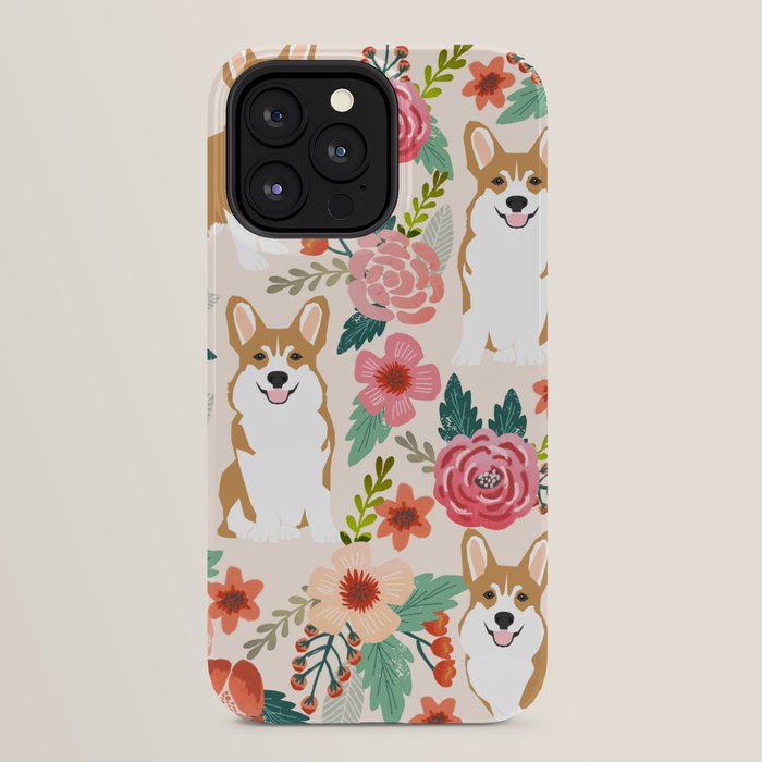 Corgi floral spring bloom flowers nature garden dog dog breeds corgis cute corgi puppies love iPhone Case Gallery Image 32