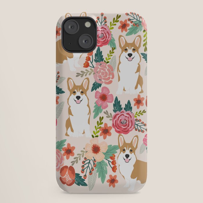 Corgi floral spring bloom flowers nature garden dog dog breeds corgis cute corgi puppies love iPhone Case Gallery Image 18