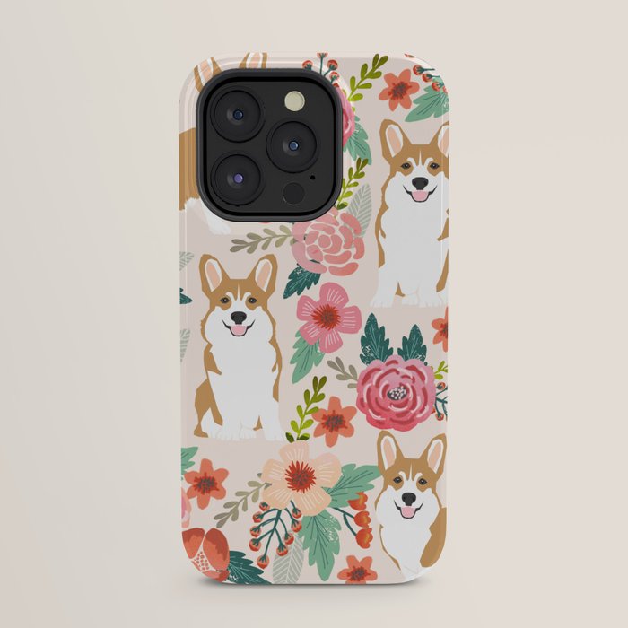 Corgi floral spring bloom flowers nature garden dog dog breeds corgis cute corgi puppies love iPhone Case Gallery Image 31