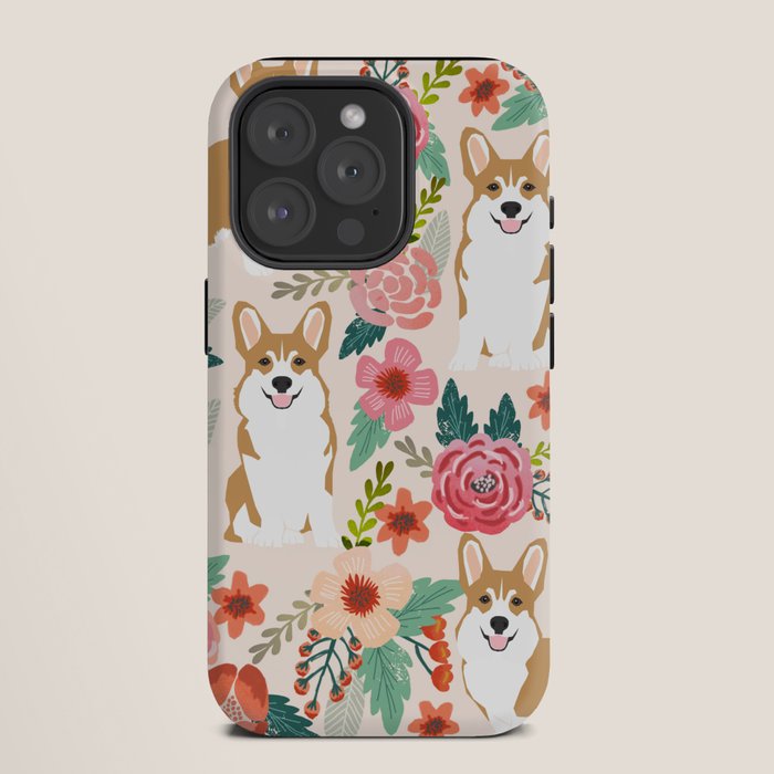 Corgi floral spring bloom flowers nature garden dog dog breeds corgis cute corgi puppies love iPhone Case Gallery Image 11
