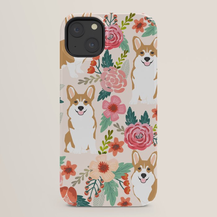 Corgi floral spring bloom flowers nature garden dog dog breeds corgis cute corgi puppies love iPhone Case Gallery Image 30