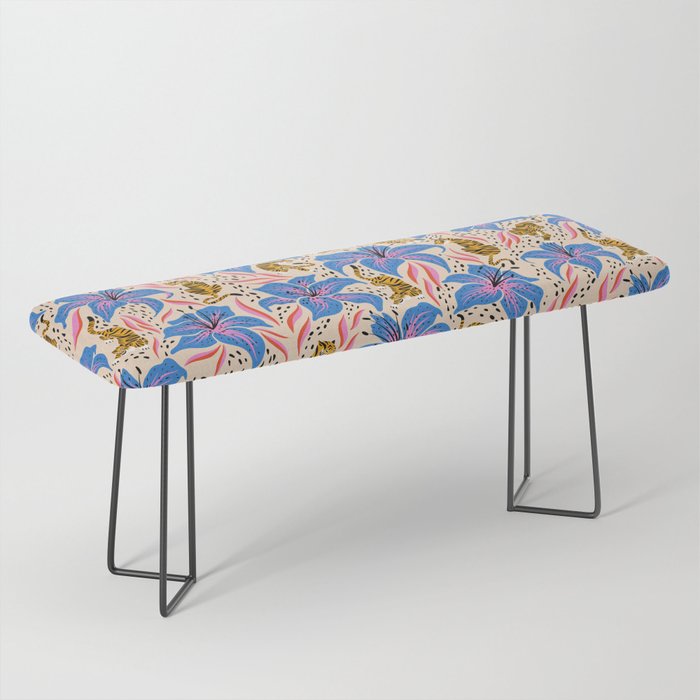 Tigers & Tiger Lilies â Blue & Yellow Bench Gallery Image 1