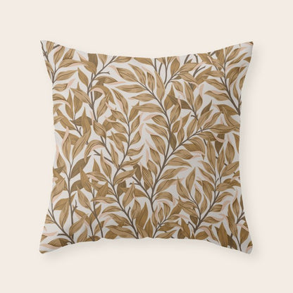 Autumn Botnica Foliage in Neutral Throw Pillow Gallery Image 6