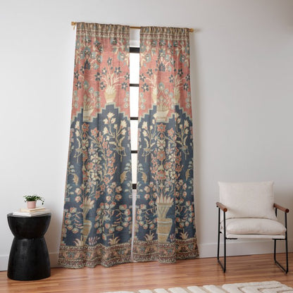 Kashan Poshti Antique Central Persian Rug Print Window Curtain Gallery Image 14