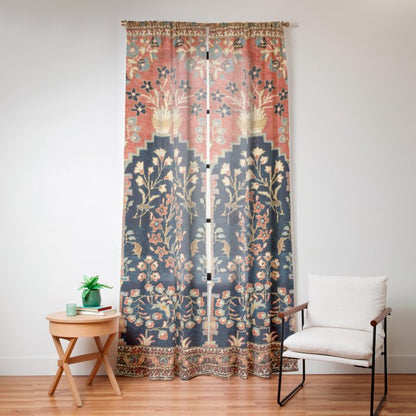 Kashan Poshti Antique Central Persian Rug Print Window Curtain Gallery Image 16
