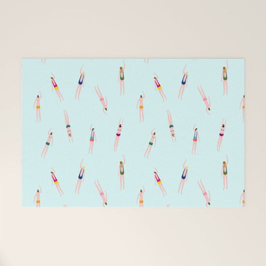 Swimmers in the pool Welcome Mat Gallery Image 1