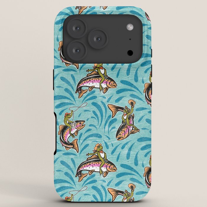 Rodeo Frogs - Aqua iPhone Case Gallery Image 7