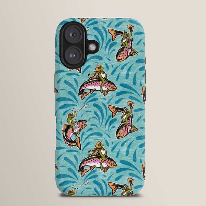 Rodeo Frogs - Aqua iPhone Case Gallery Image 13