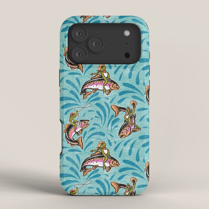 Rodeo Frogs - Aqua iPhone Case Gallery Image 4