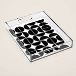 Mid Century Modern Geometric 04 Black Acrylic Tray Gallery Image 1