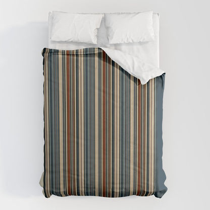 Dark Indigo Tan Stripes Comforter Gallery Image 6