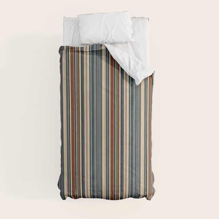 Dark Indigo Tan Stripes Comforter Gallery Image 4