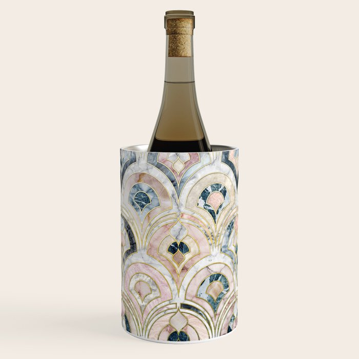 Art Deco Marble Tiles in Soft Pastels Wine Chiller Gallery Image 1
