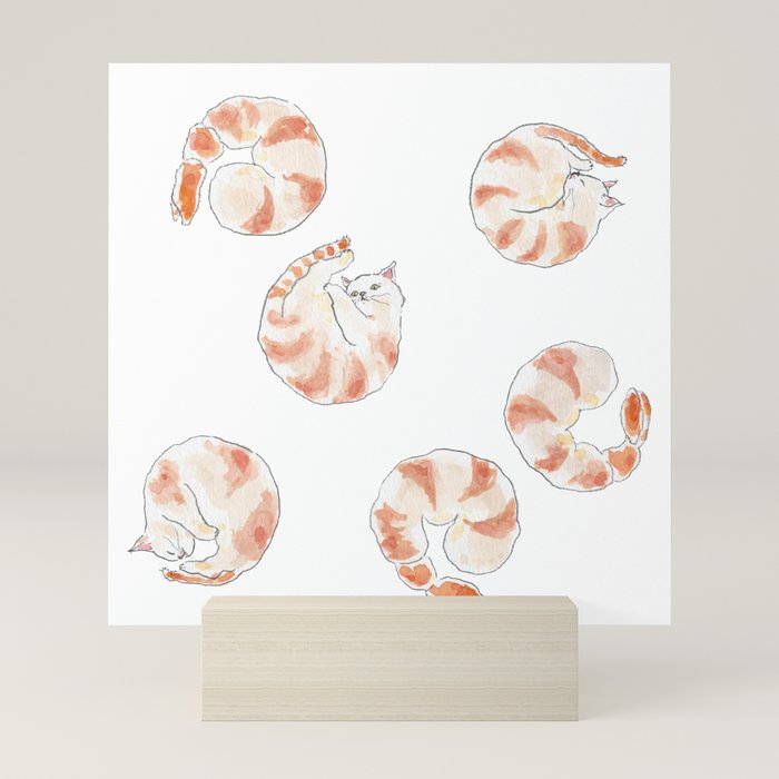 Ebinyanco -Shrimp Kitty- Mini Art Print Gallery Image 5