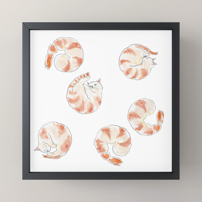 Ebinyanco -Shrimp Kitty- Mini Art Print Gallery Image 3