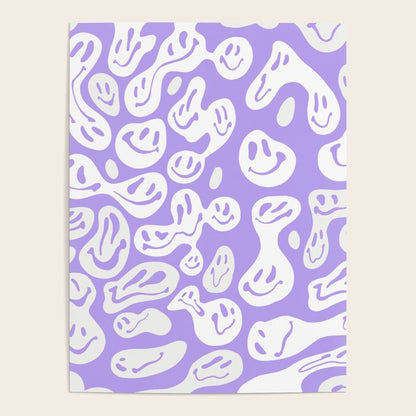 Pastel Purple Dripping Smiley Poster Gallery Image 4