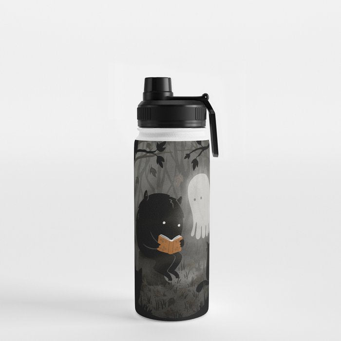 A Quiet Spooky Spot (Book Reading Monster) Water Bottle Gallery Image 2