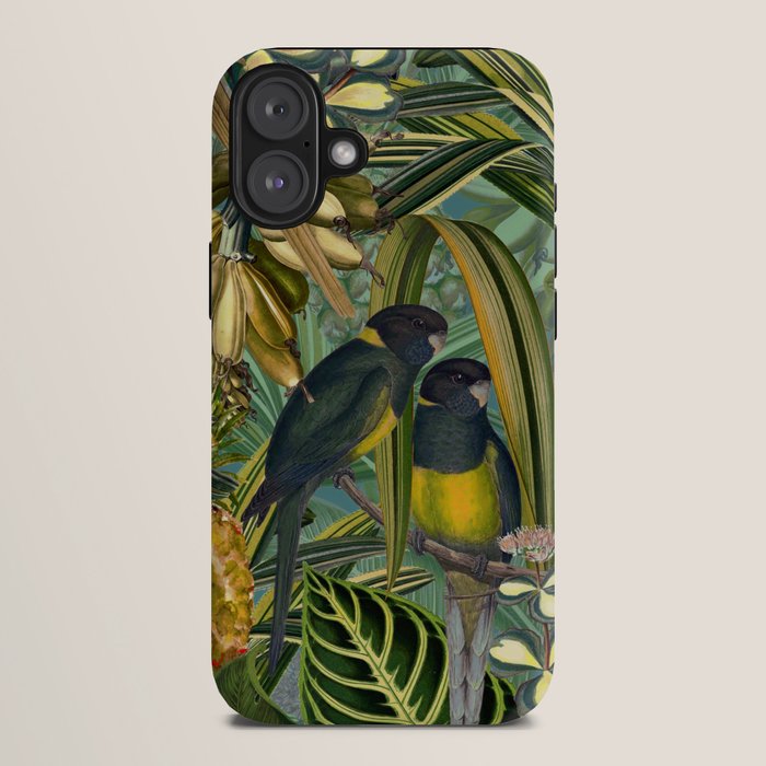 Vintage & Shabby Chic - Green Tropical Bird Flower Garden iPhone Case Gallery Image 10