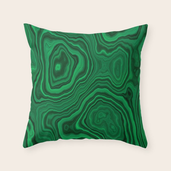 Malachite Throw Pillow Gallery Image 1