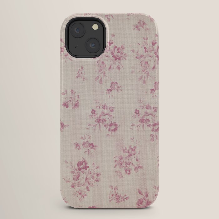 Elegant blush pink white rustic floral vintage stripes iPhone Case Gallery Image 26