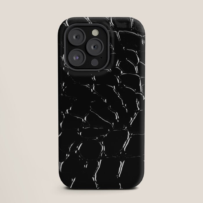 Exotic Black Crocodile Patent Leather iPhone Case Gallery Image 19