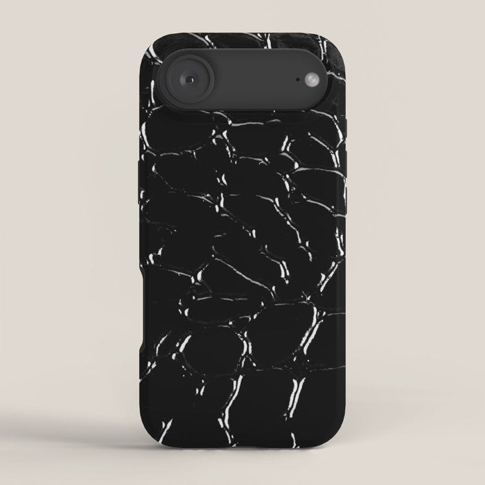 Exotic Black Crocodile Patent Leather iPhone Case Gallery Image 2