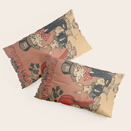 Vintage Alice's Adventures in Wonderland Book Cover Pillow Sham Gallery Image 4