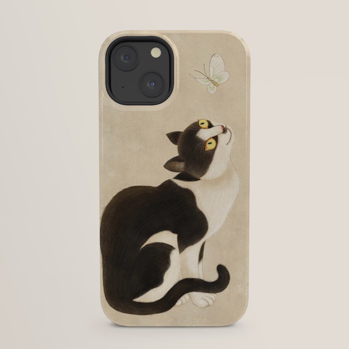 Minhwa: cat & butterfly (Korean traditional/folk art) iPhone Case Gallery Image 29
