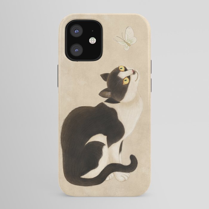 Minhwa: cat & butterfly (Korean traditional/folk art) iPhone Case Gallery Image 41