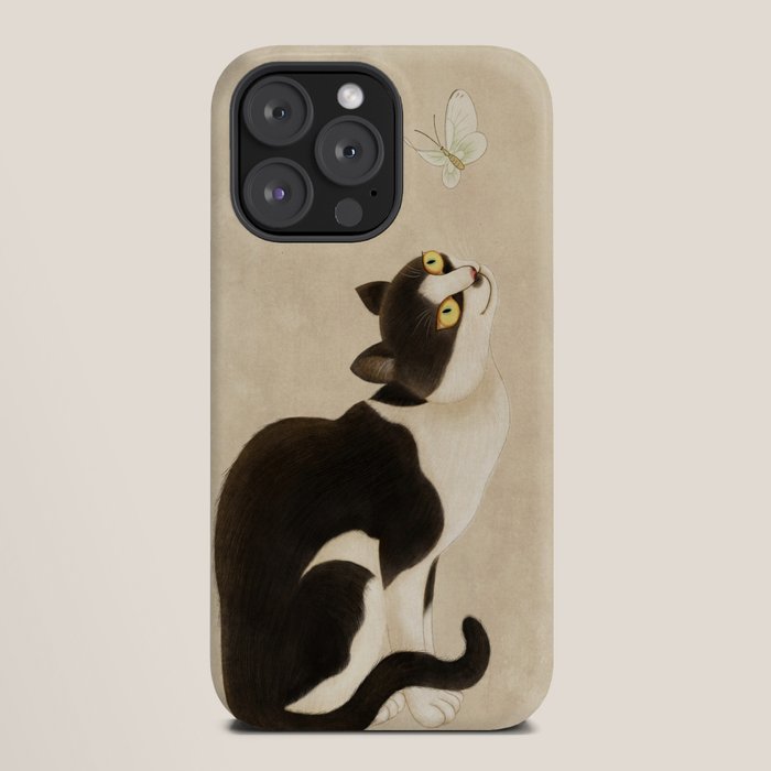 Minhwa: cat & butterfly (Korean traditional/folk art) iPhone Case Gallery Image 20