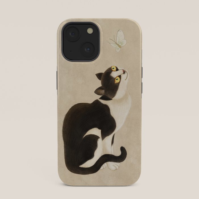 Minhwa: cat & butterfly (Korean traditional/folk art) iPhone Case Gallery Image 33