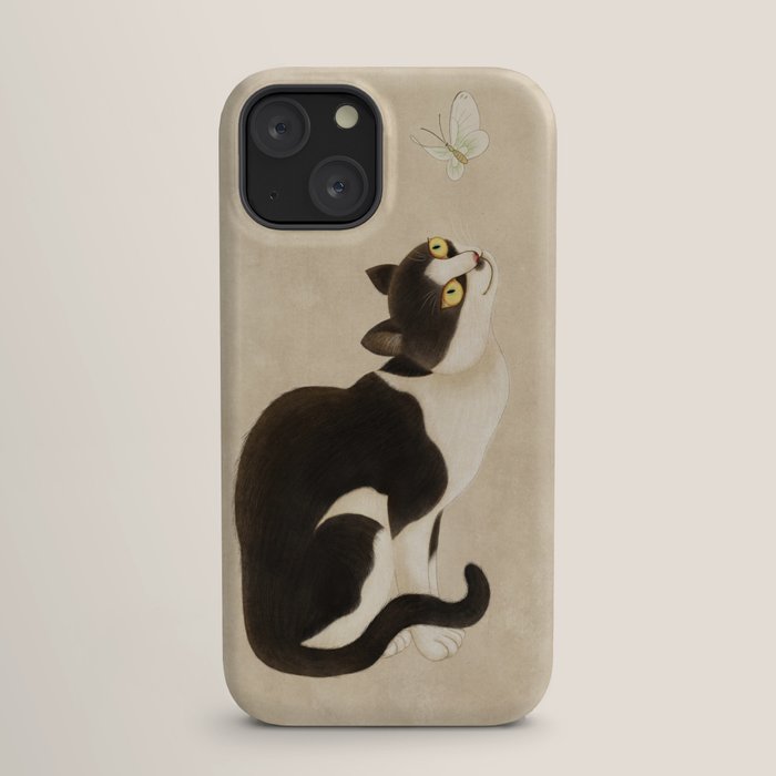 Minhwa: cat & butterfly (Korean traditional/folk art) iPhone Case Gallery Image 17