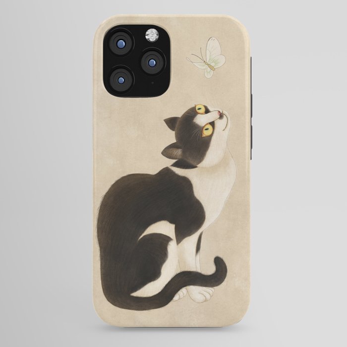 Minhwa: cat & butterfly (Korean traditional/folk art) iPhone Case Gallery Image 44
