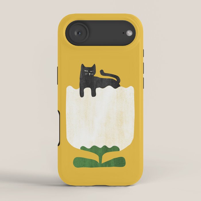 Still life with cat and flower iPhone Case Gallery Image 2