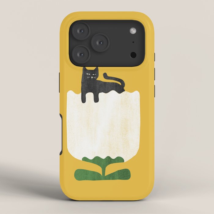 Still life with cat and flower iPhone Case Gallery Image 3