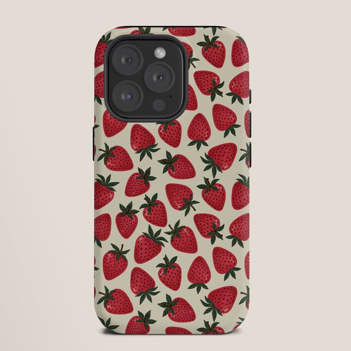 Hand Drawn Vintage Strawberry Pattern iPhone Case Gallery Image 11