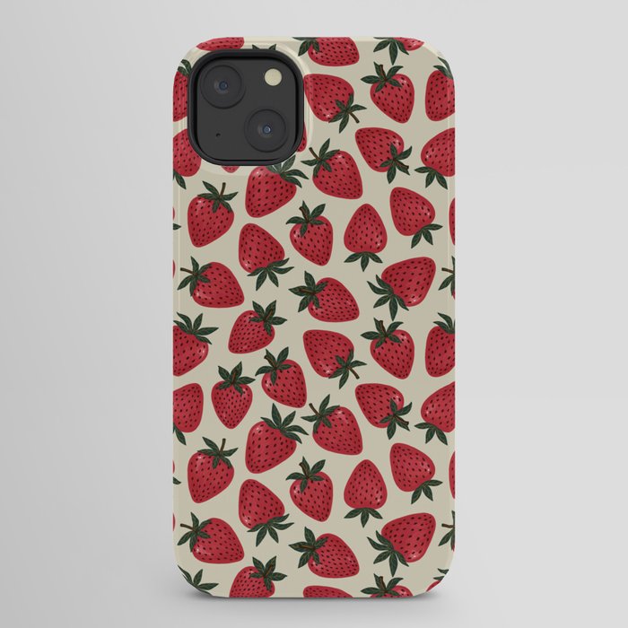 Hand Drawn Vintage Strawberry Pattern iPhone Case Gallery Image 22